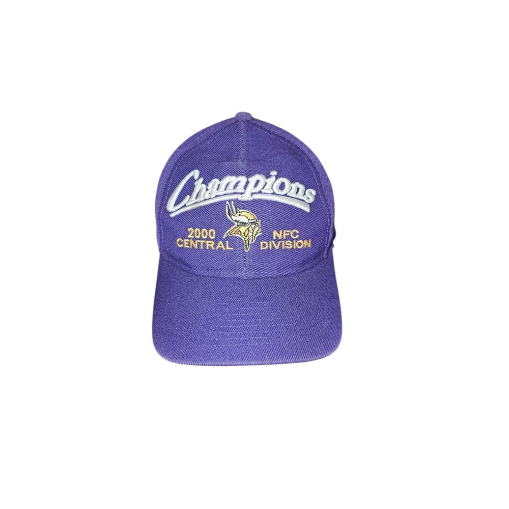 Vintage Minnesota Vikings Hat Snap Back Purple NFC Central Division Champions
